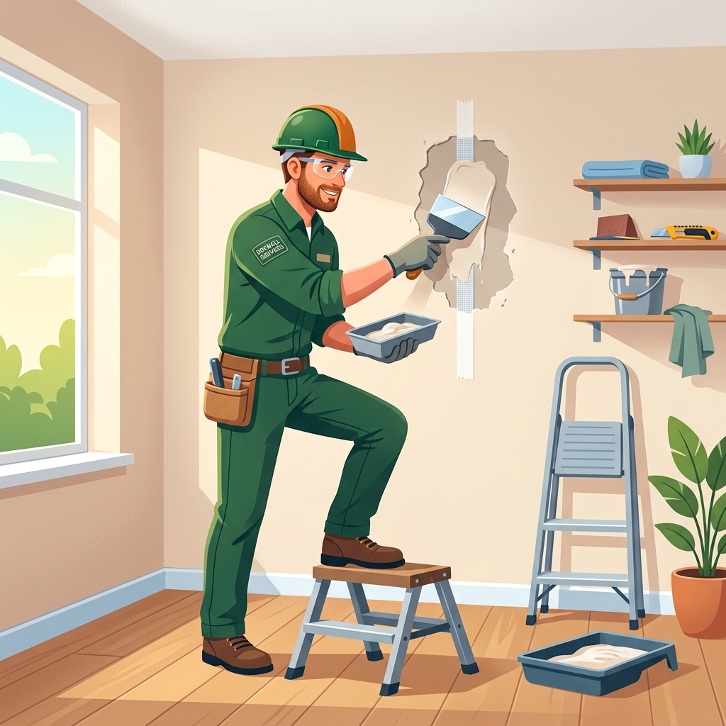 Professional drywall repair specialist